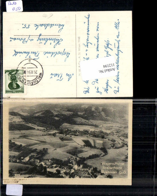 112194, Aerial photograph of Waldhausen near Grein, Strudengau