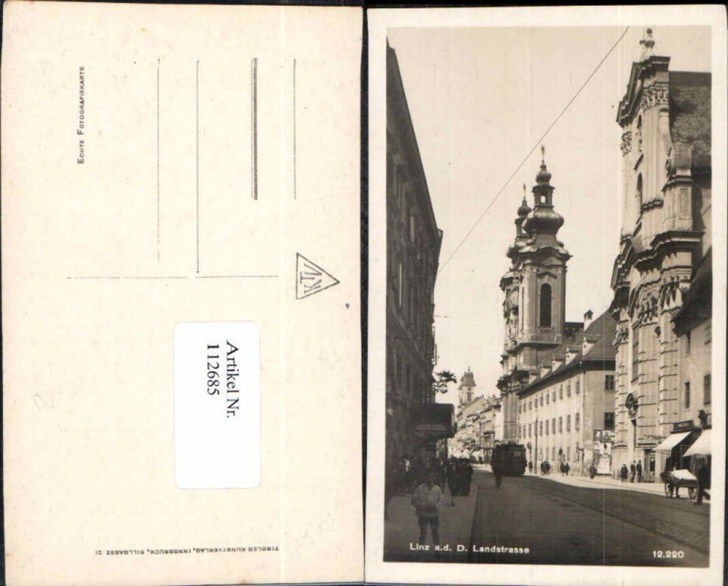 112685, Linz on the Danube, Landstrasse tramway, people, 1930