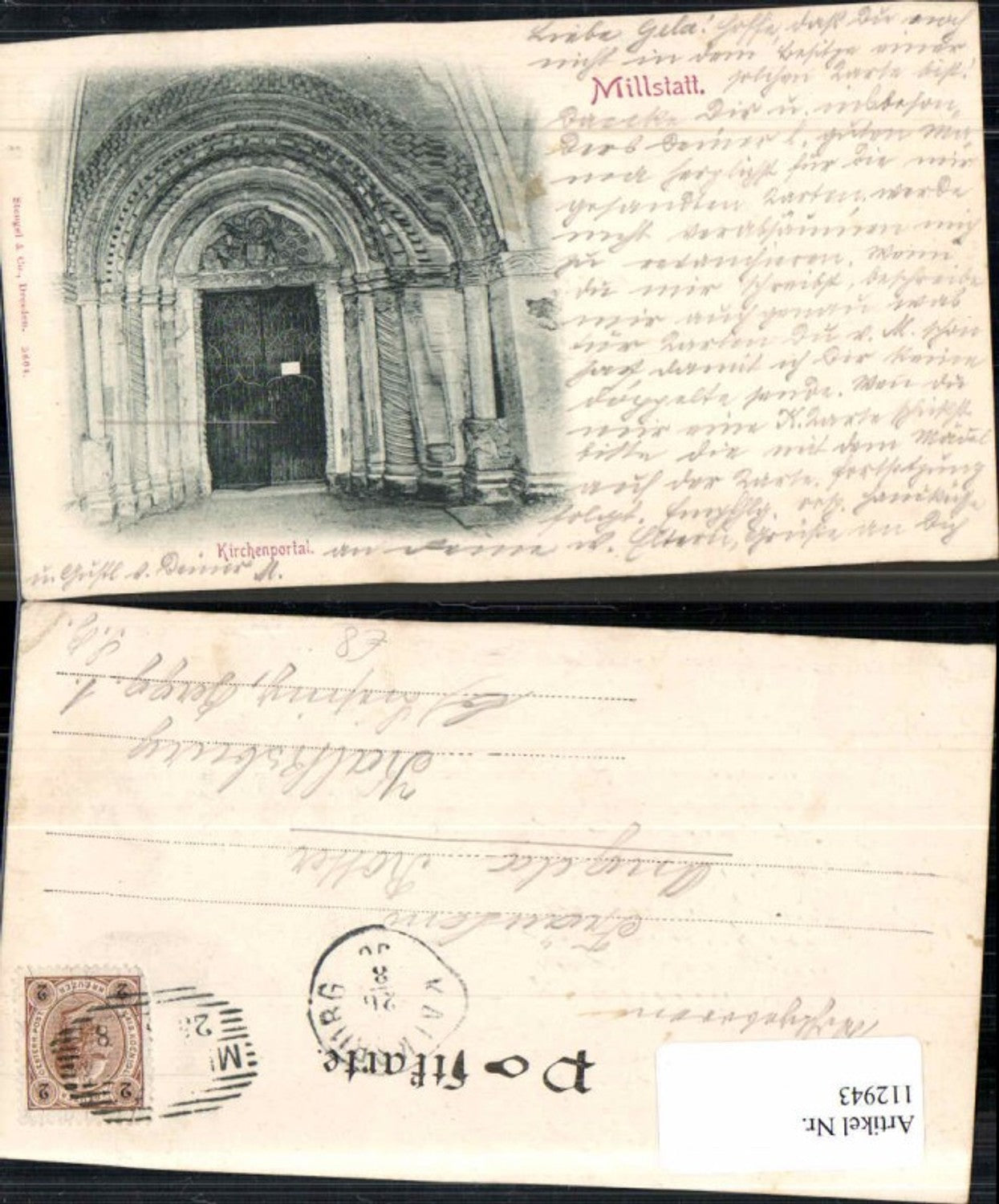 112943, Millstatt church portal 1898