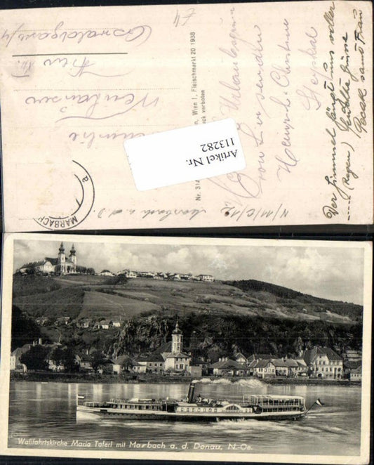 113282, Danube steamer Habsburg in front of Maria Taferl Marbach