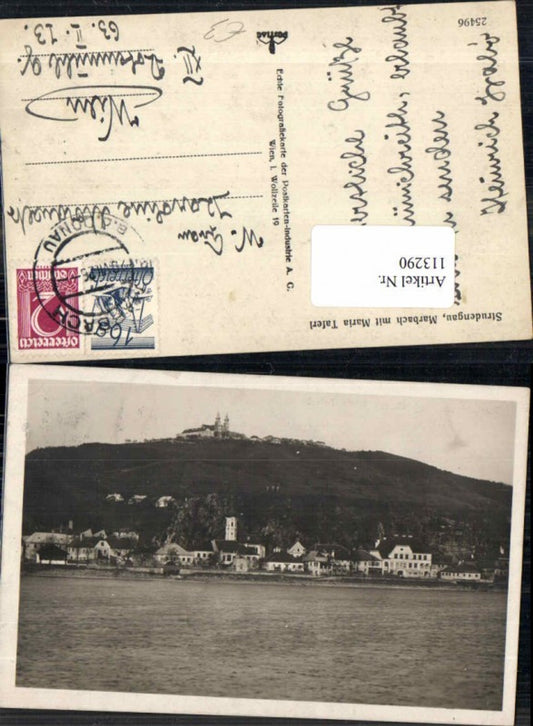 113290, Strudengau Marbach m. Maria Taferl Beautiful scene 1925
