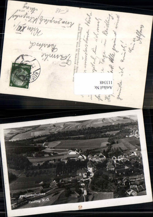 113348,Seltene Fliegeraufnahme Reidling bei Tulln 1938 pub Hodina