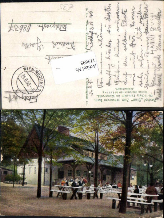 113695, Gasthaus Staar zum Schwarzen Turm Mödling near Vienna field post
