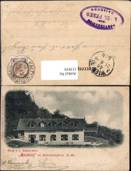 113810, Greetings from the Gaisberg Restaurant near Kaltenleutgeben