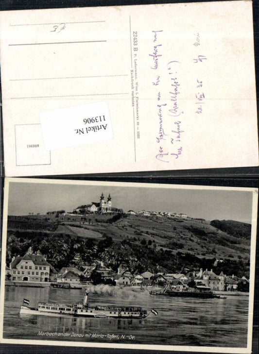 113906, Marbach Maria Taferl with Danube steamer Franz Ferdinand
