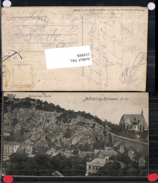 114988, Mödling Klausen near Vienna Black Tower 1905