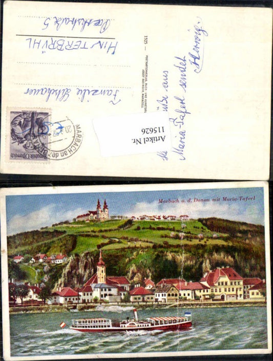 115626, Marbach Maria taferl m. Danube steamer Habsburg