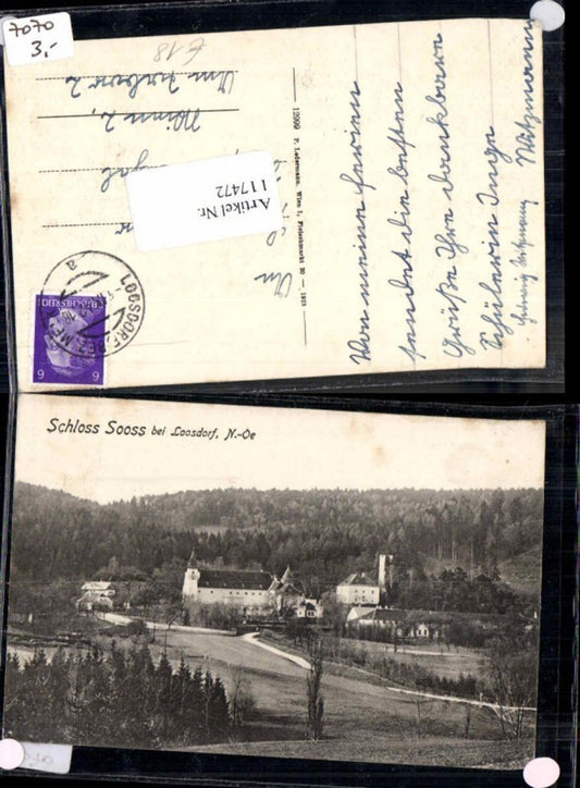 117472, Sooss Castle near Loosdorf Melk 1923 rare postcard