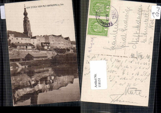 118151, A piece of old Braunau am Inn railway post office train 268 Braunau - Steindorf