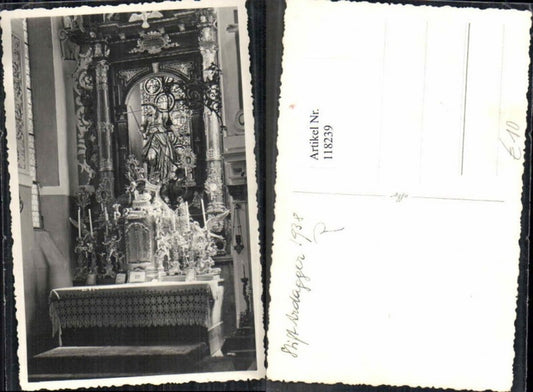 118239, rare photo postcard, unique item, Ardagger Abbey near Amstetten, church altar 