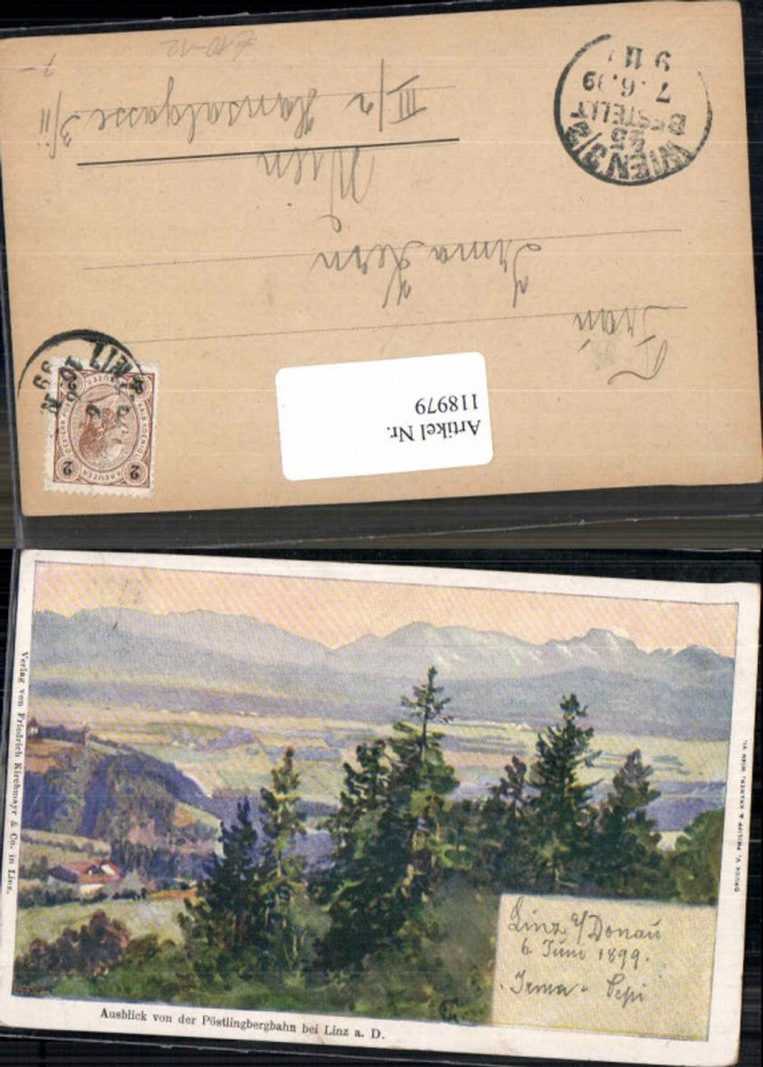 118979, View from the Pöstlingberg Railway near Linz, Pöstlingberg pub Philipp &amp; Kramer
