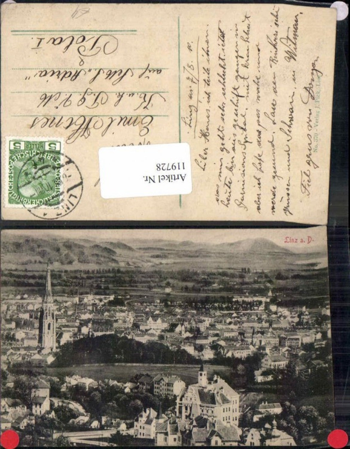 119728,Linz on the Danube long shot 1910