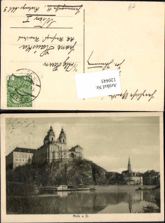 120445, Melk on the Danube with Danube steamer