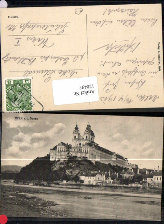 120495, Melk on the Danube bank 1913