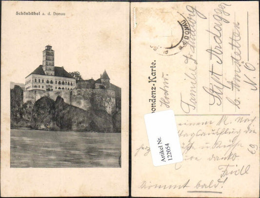 122054, Schönbühel on the Danube Wachau 1915 Great view