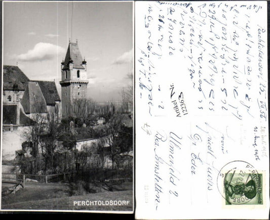 122363, PhotoAK Perchtoldsdorf near Vienna Church Partial View