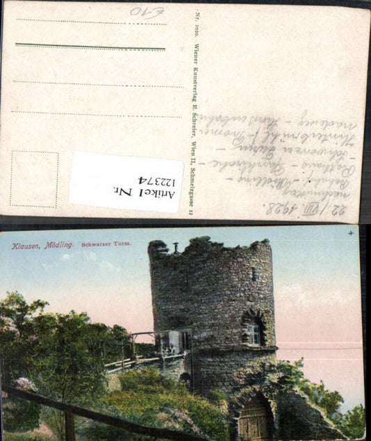 122374, Klausen near Mödling, Black Tower, 1920