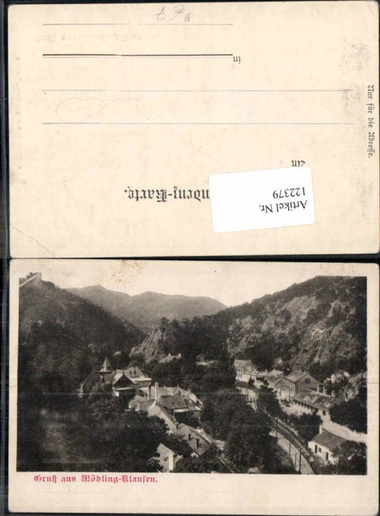 122379, Greetings from Mödling Klausen Hinterbrühl 1900