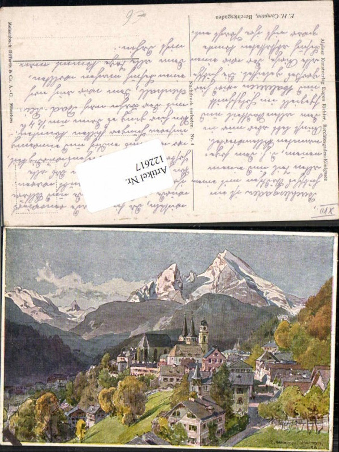 122617, E. Harrison Compton Berchtesgaden Bavaria Great AK