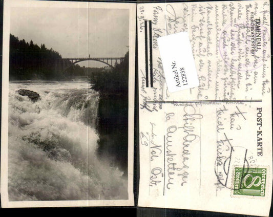 122838, rare photo postcard Traunfall near Gmunden Roitham 1928
