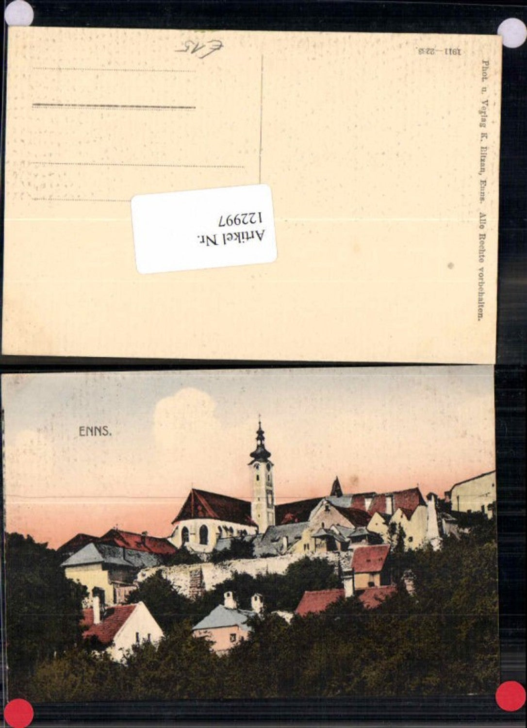 122997, Enns rare view of the town 1911