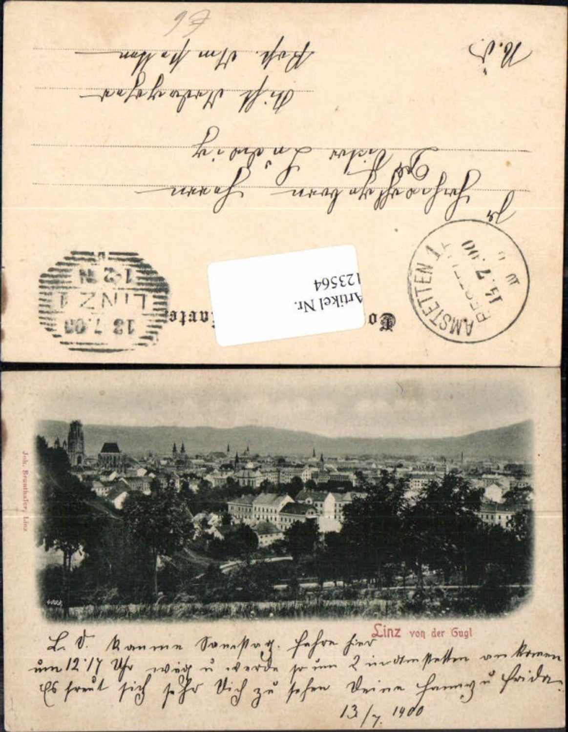 123564, Linz ad Donau von der Gugl 1898