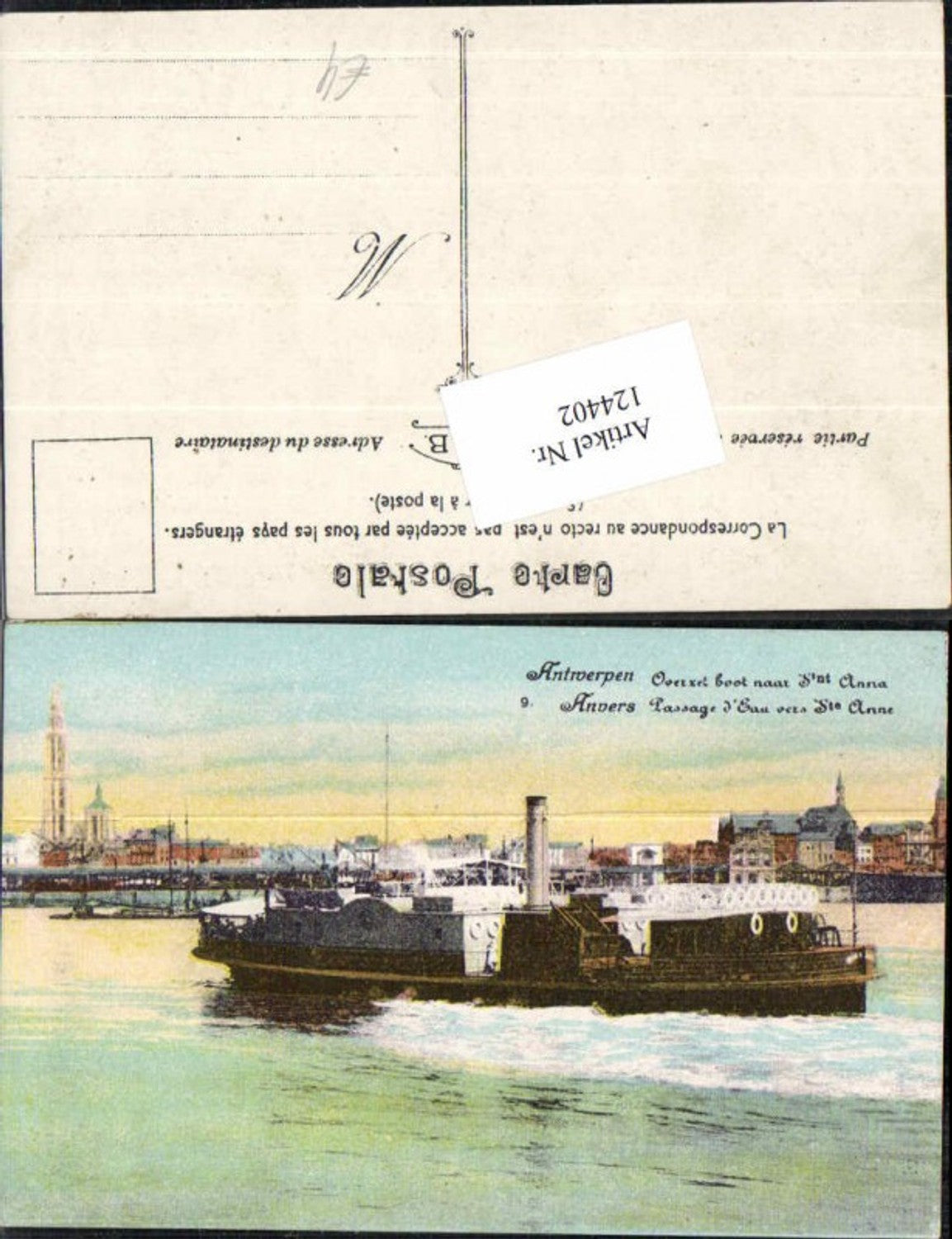 124402,Anvers Antwerp St Anna steamer ship