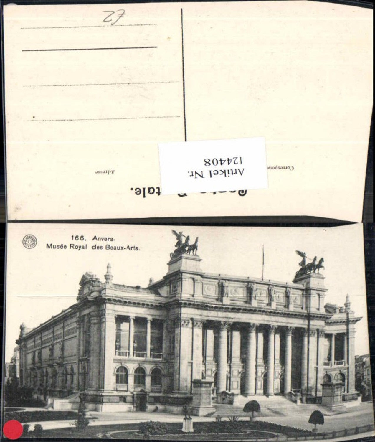 124408,Anvers Antwerp Musee Royal des Beaux Arts