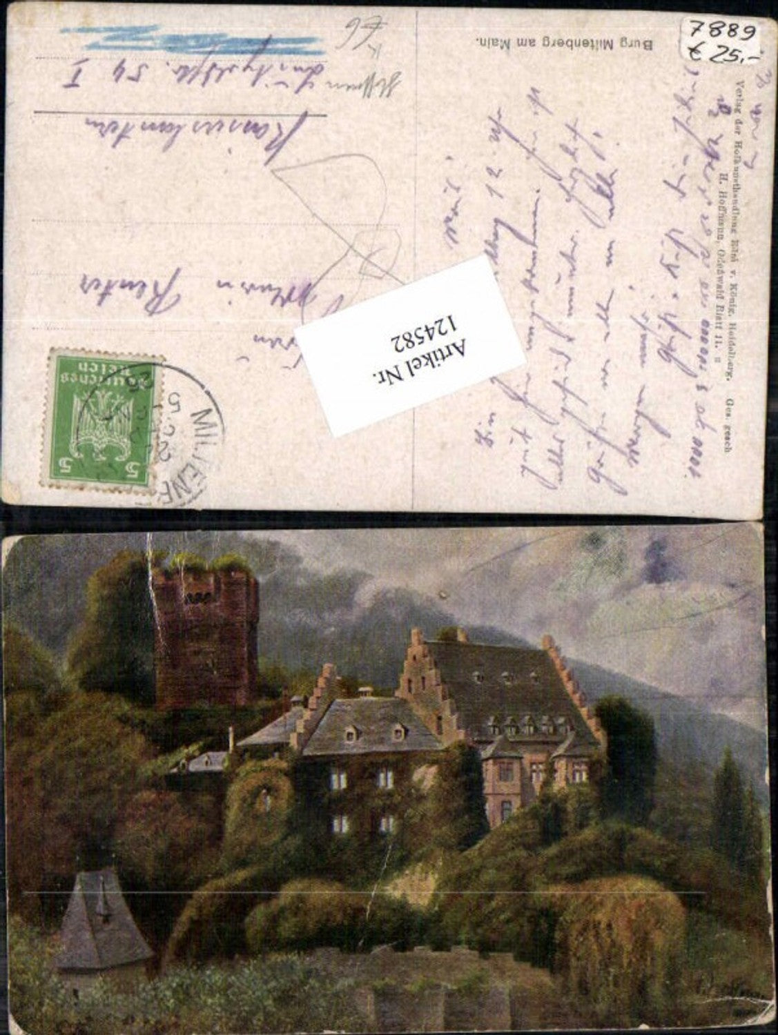 124582, H. Hoffmann Miltenberg Castle on the Main