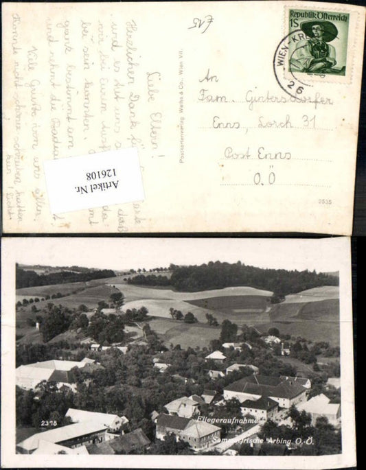 126108,Aerial photograph Arbing near Perg pub Hodina 2318