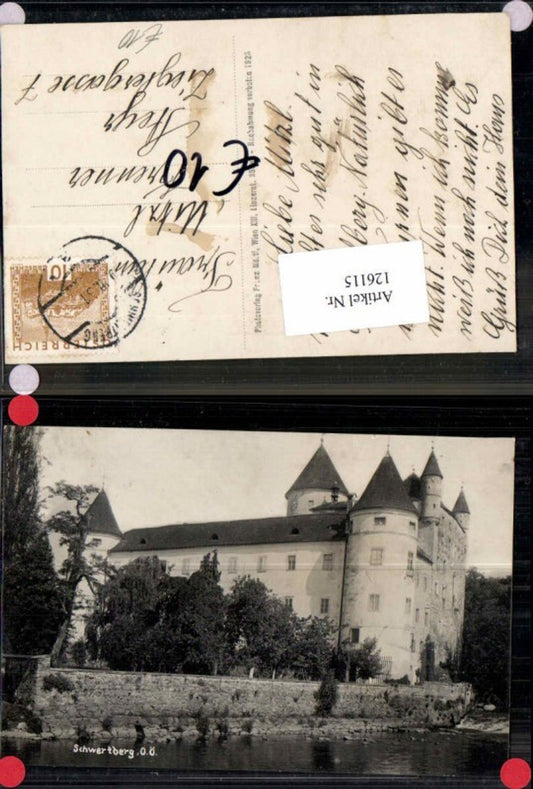 126115, Schwertberg Photo Postcard Castle 1928