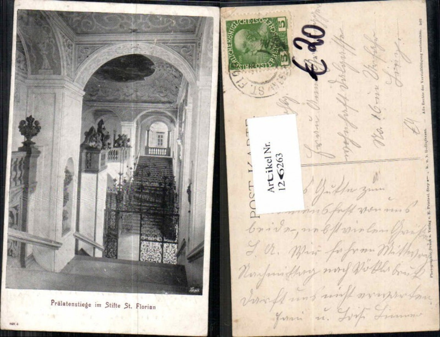 126263, Prelate's Staircase in St. Florian near Linz