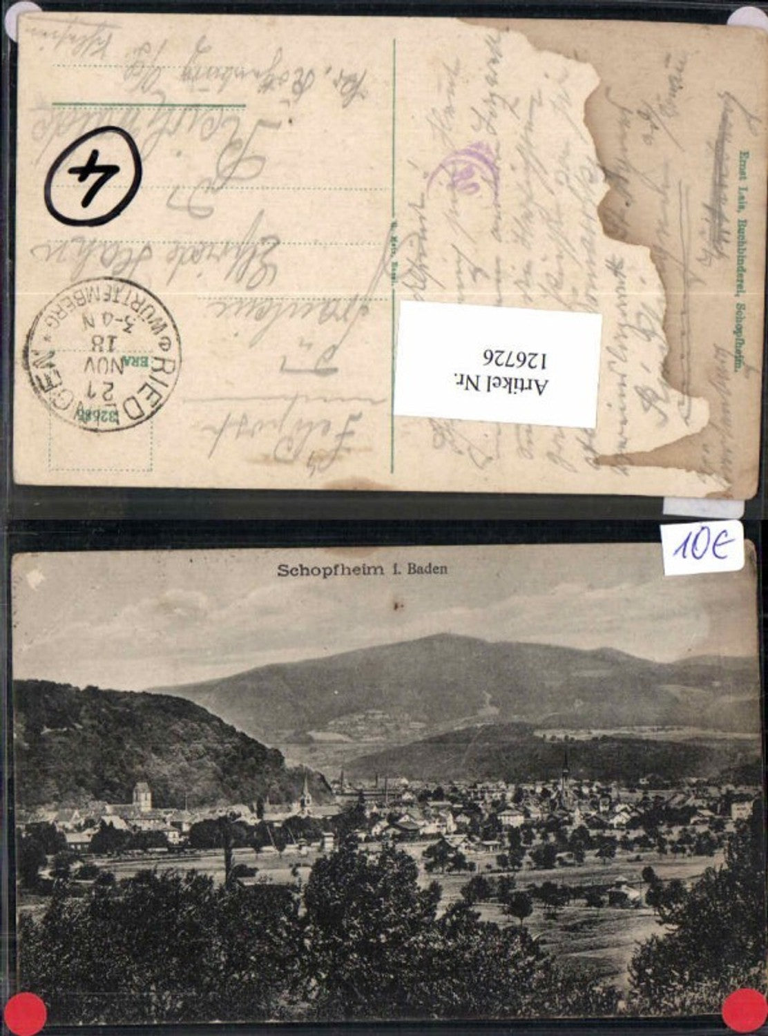 126726, Schopfheim in Baden 1918