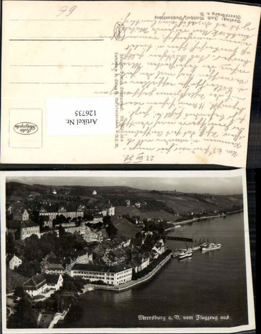 126735, Meersburg on Lake Constance, aerial photograph 1936