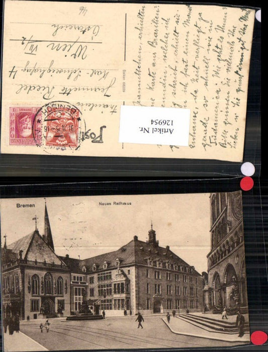 126954, Bremen New Town Hall Street View 1925