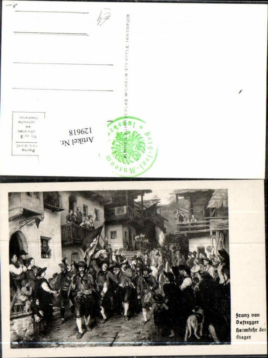 129618, Andreas Hofer Tyrolean Freedom Struggle Defregger Franz sign
