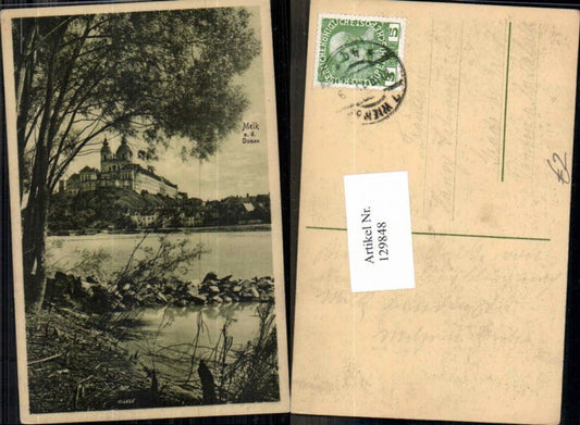 129848, Melk ad Donau Stift Uferpartie 1910