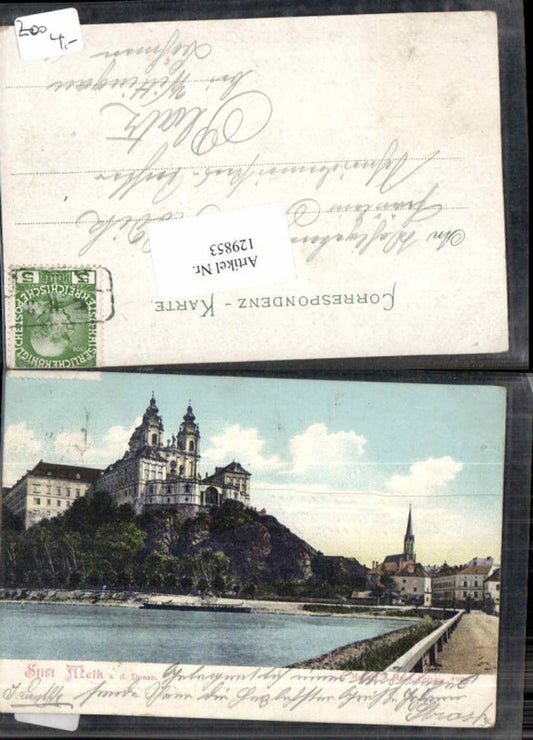129853, Melk on the Danube Wachau riverbank pub Mehner &amp; Maas 7002
