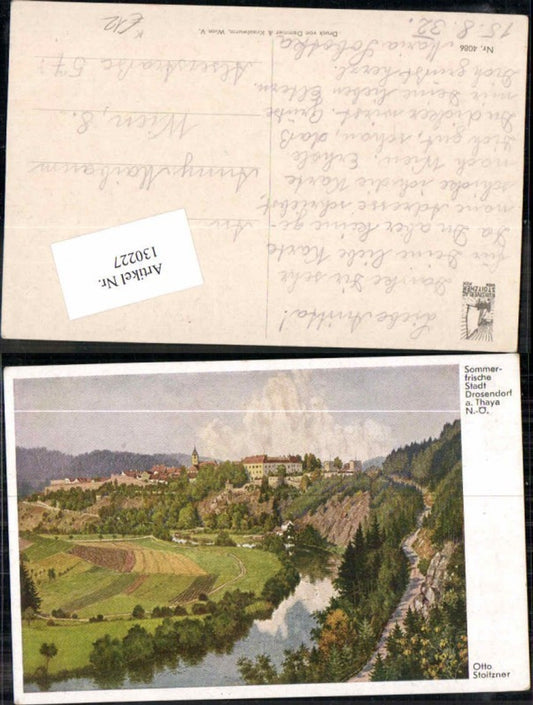 130227, Summer resort Drosendorf ad Thaya Otto Stoitzner signed.