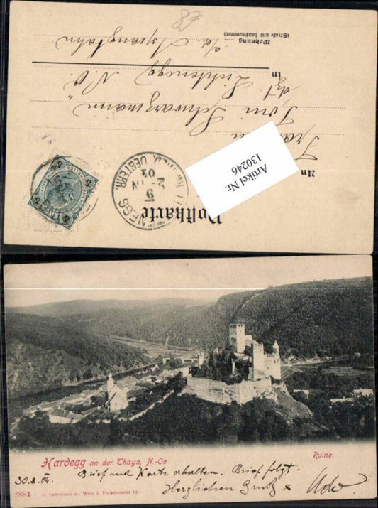 130246, Hardegg ad Thaya Ruine und Ort 1904