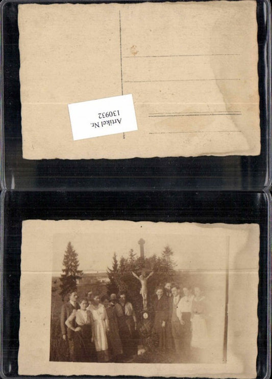 130932, PhotoAK Marterl wayside cross near Theiss or Ruprechtshofen Gedersdorf Melk INFO ???
