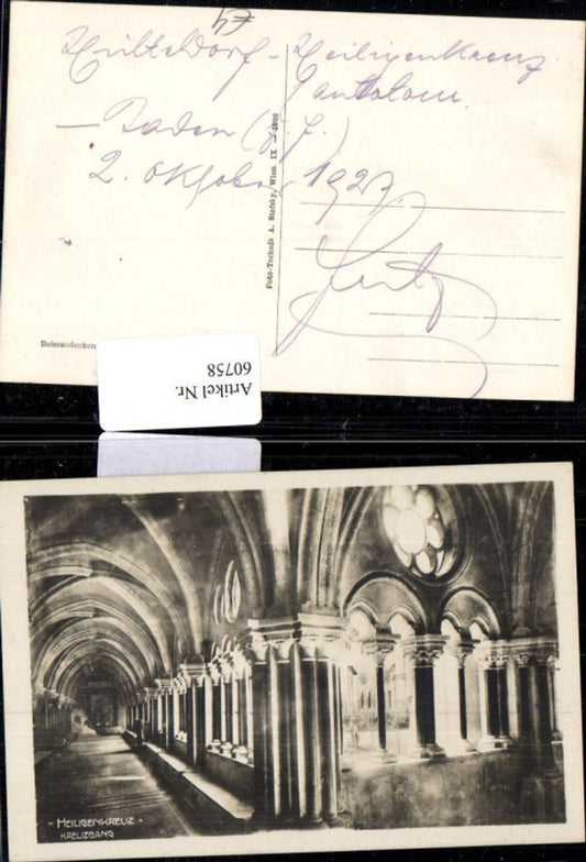 60758, St. Heiligenkreuz Cloister 1927 