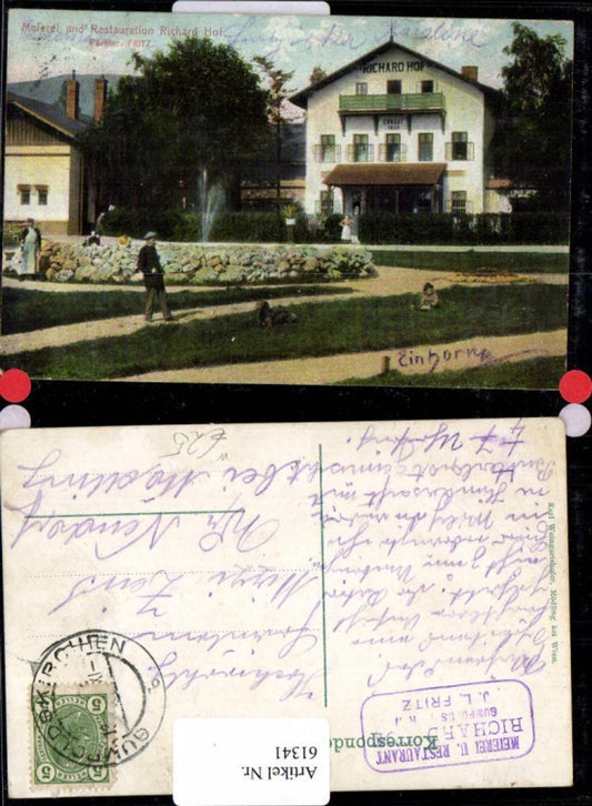 61341, Restaurant Meierei Richardhof Gumpoldskirchen Tenant Fritz Kind Dog Man