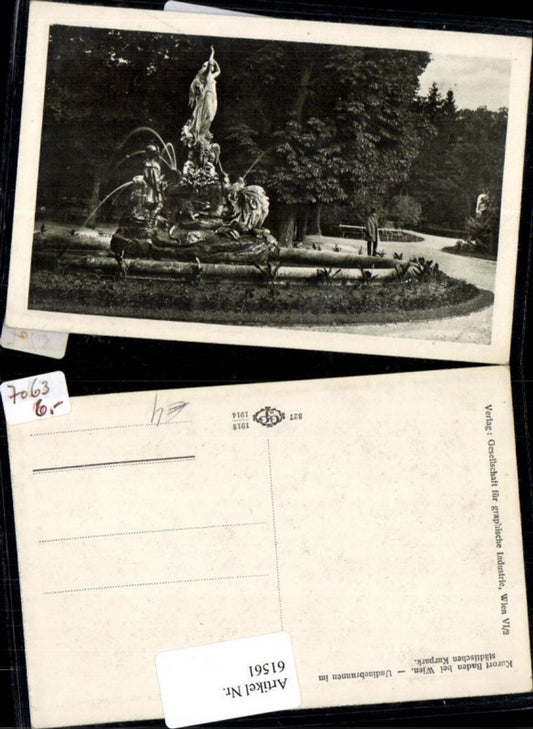 61561,Undinebrunnen Kurpark Baden b. Wien