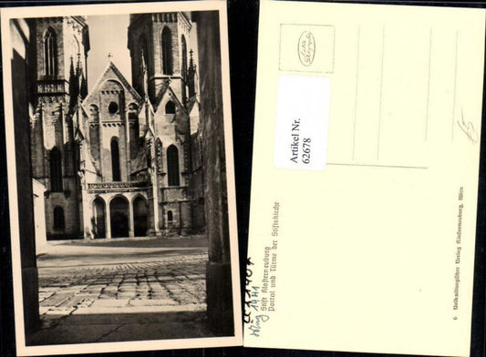 62678,Foto AK Stift Klosterneuburg Portal und Türme der Stiftskirche