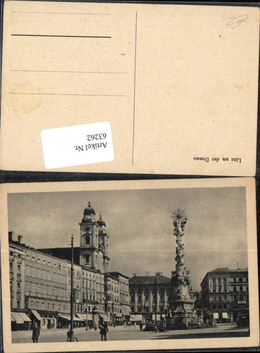 63262, Linz an der Donau, Old Main Square, Plague Column