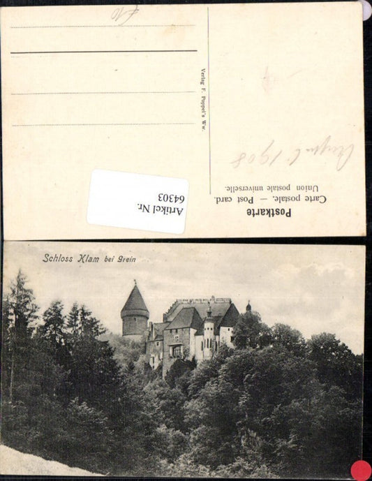 64303, Burg Klam Castle, Clam near Grein on the Danube