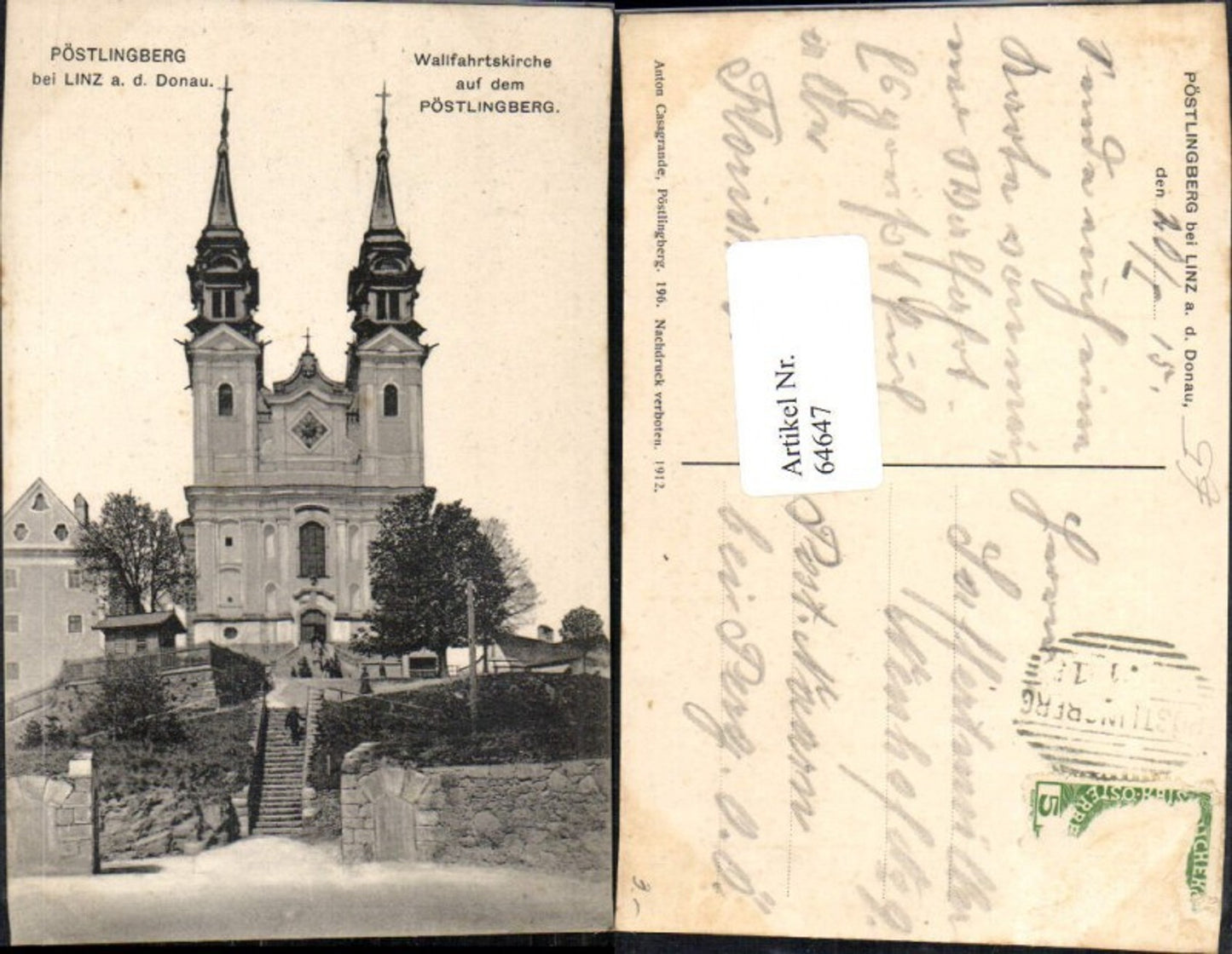 64647, Linz an der Donau Pöstlingberg Church Detail view