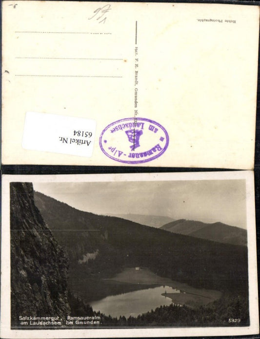 65184, Salzkammergut Ramsaueralm am Laudachsee bei Gmuden pub FE Brandt 5329