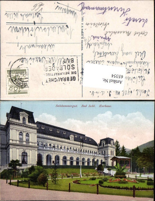 65354, Bad Ischl in the Salzkammergut Kurhaus Detail view pub FE Brandt 463
